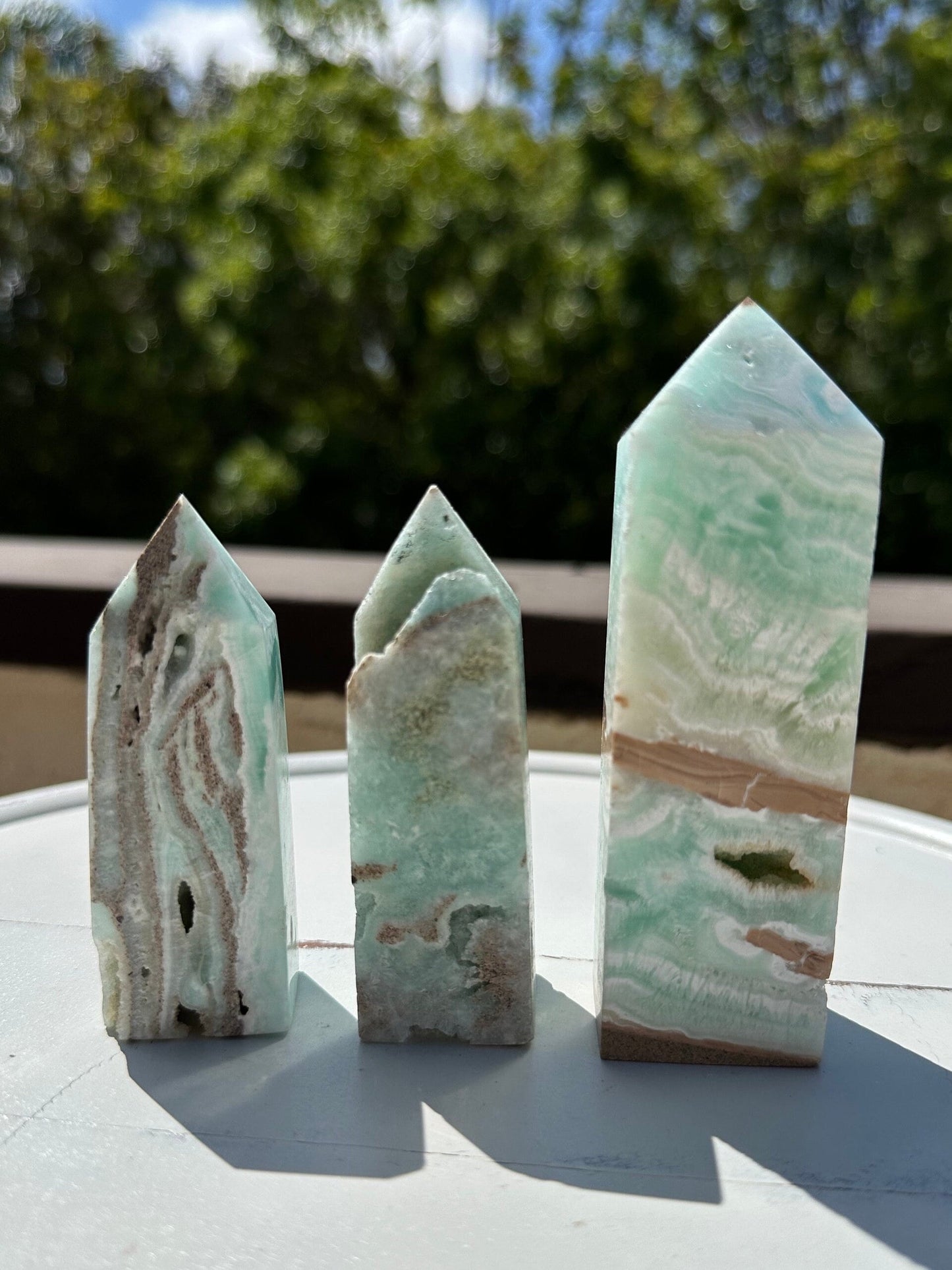 Rare grade Caribbean Calcite/ calcite tower/ Aragonite/ blue aragonite/ high quality/ premium quality