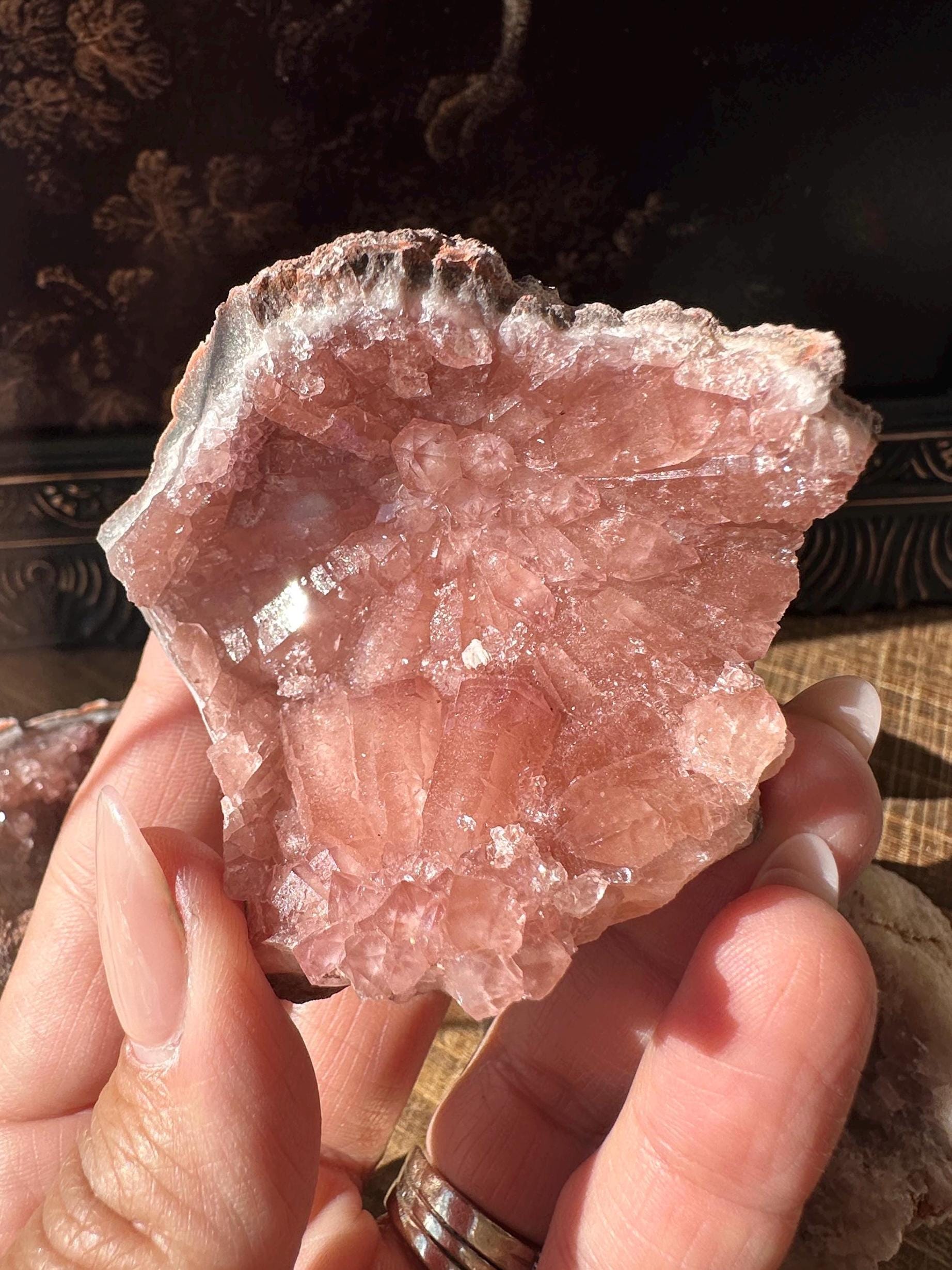 Shops Raw Pink Amethyst Crystal Geode