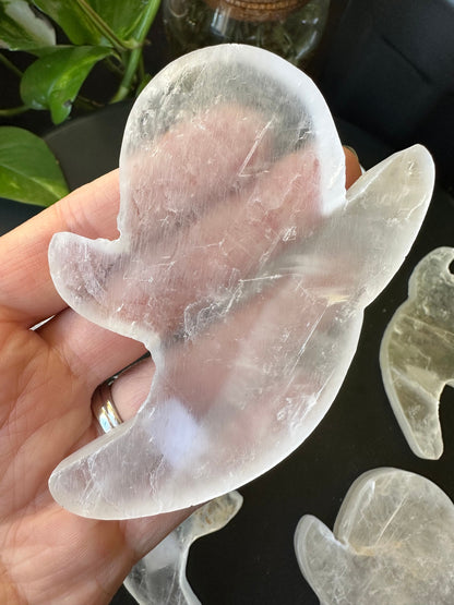 Window Pane Selenite from Mexico Transparent Ghost Selenite Halloween