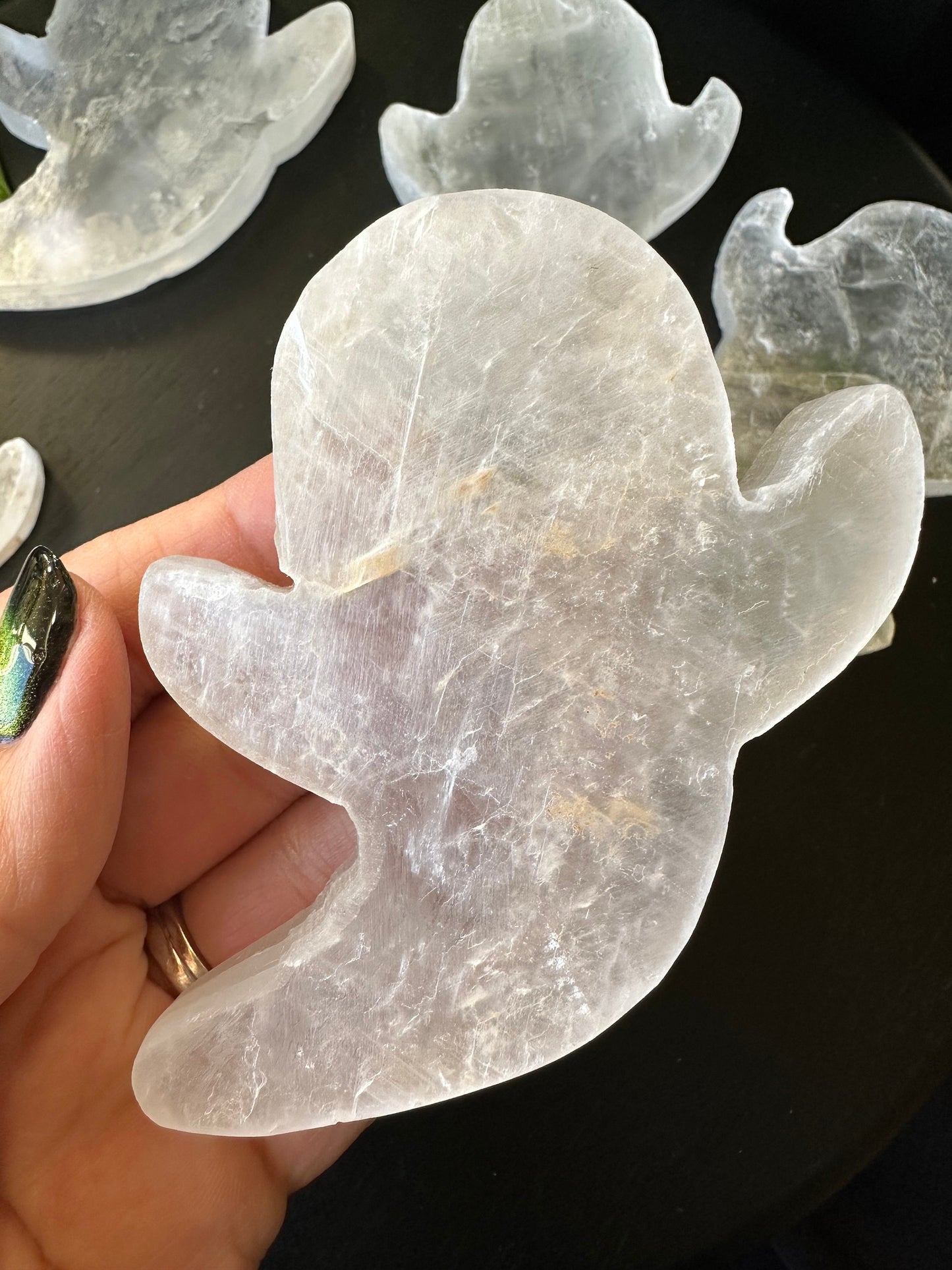 Window Pane Selenite from Mexico Transparent Ghost Selenite Halloween