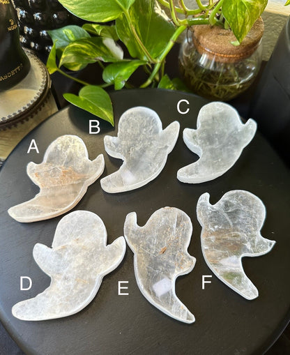 Window Pane Selenite from Mexico Transparent Ghost Selenite Halloween