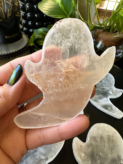 Window Pane Selenite from Mexico Transparent Ghost Selenite Halloween