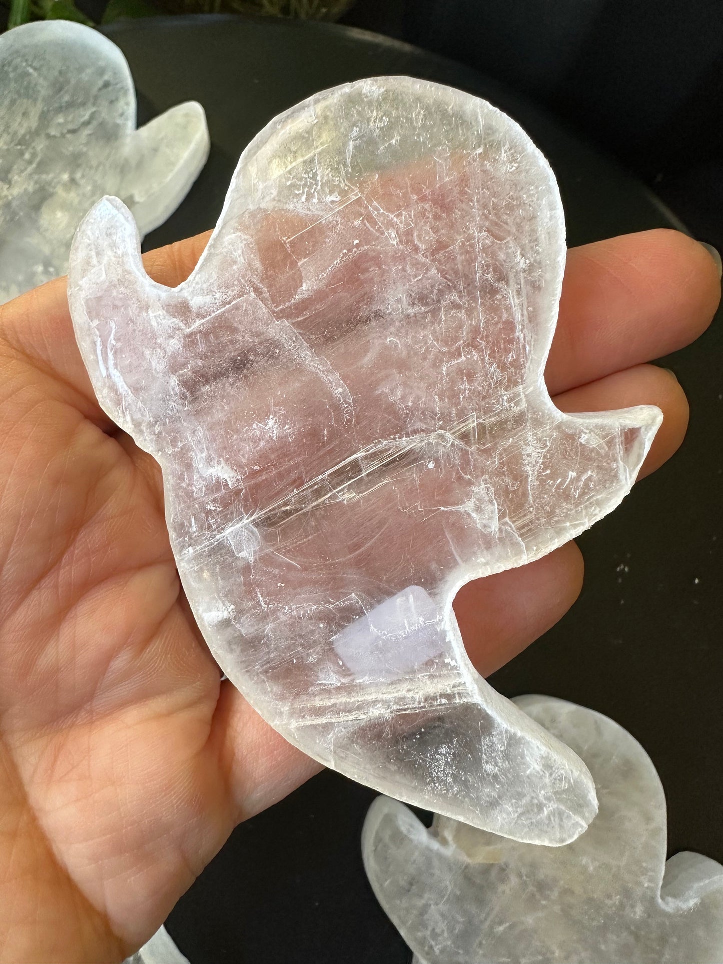 Window Pane Selenite from Mexico Transparent Ghost Selenite Halloween