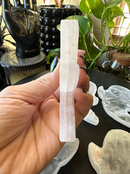 Window Pane Selenite from Mexico Transparent Ghost Selenite Halloween