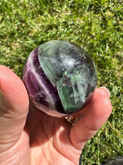 Translucent Rainbow Flourite Sphere