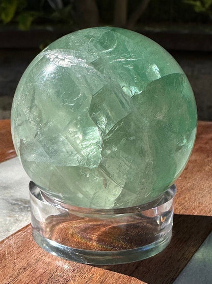 Translucent Green Flourite Sphere