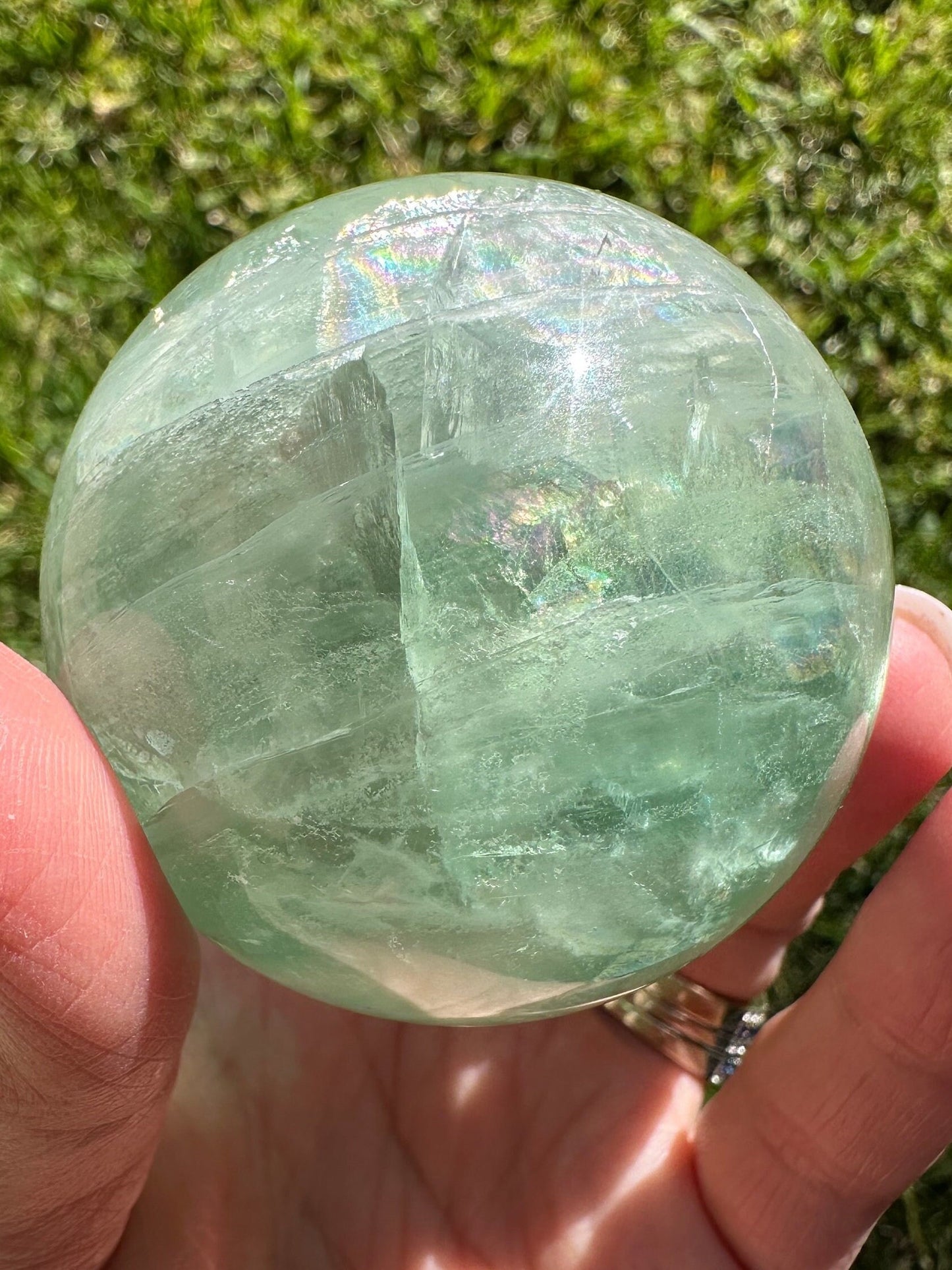 Translucent Green Flourite Sphere