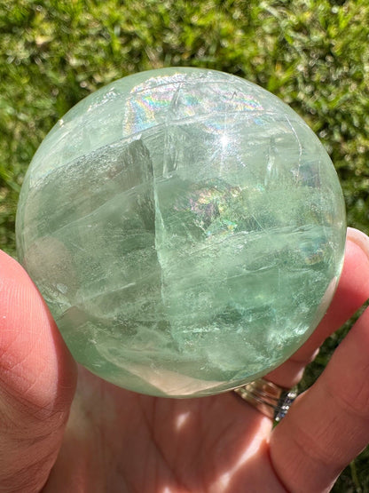 Translucent Green Flourite Sphere