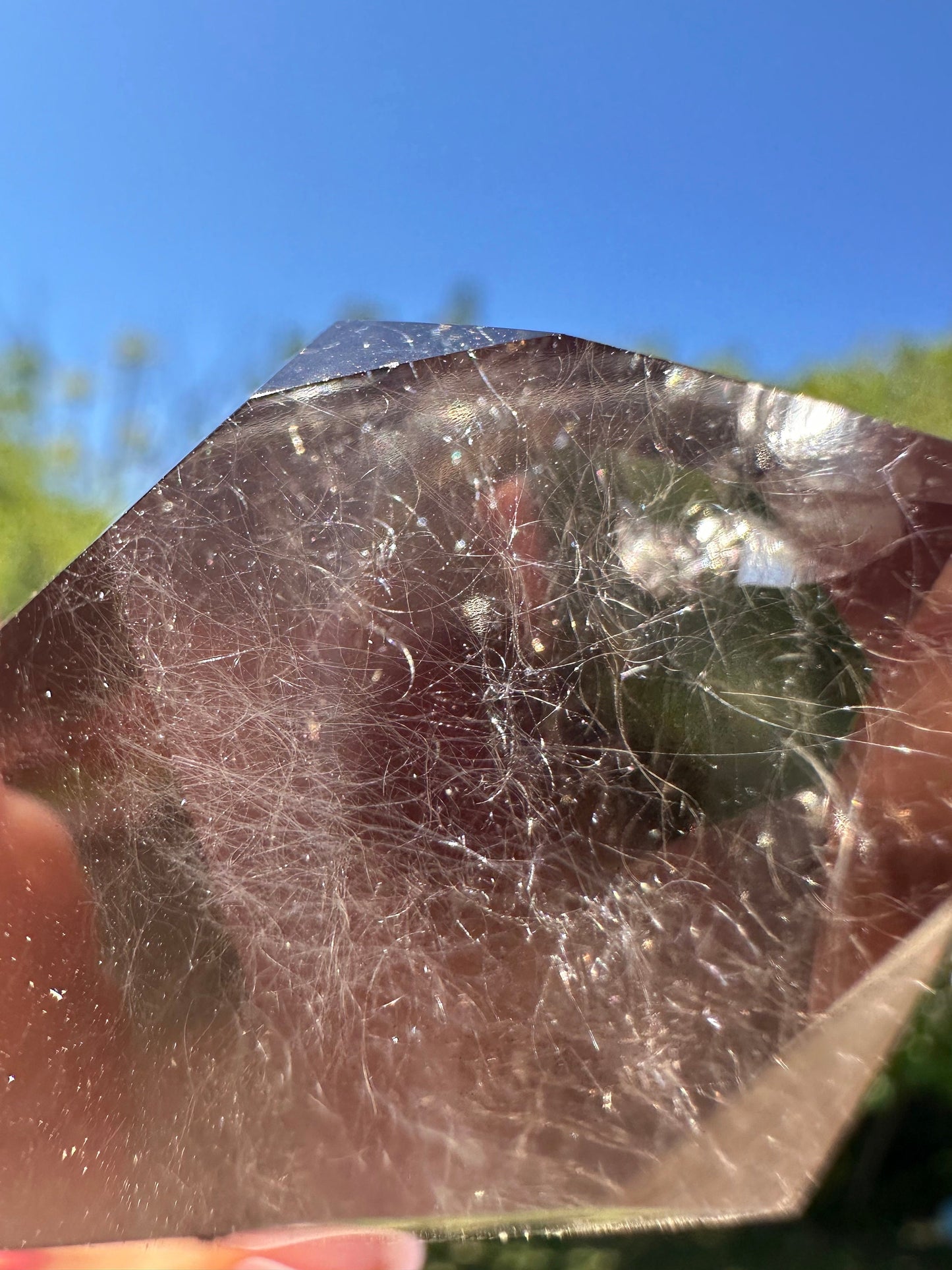 Silver Rutilated Smoky Quartz Rare Rutile Quartz High Quality