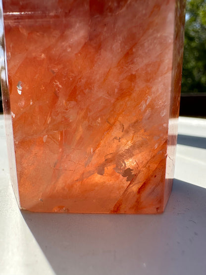 Fire Quartz/ Hematoid Quartz/ Quartz Tower/ Translucent/ Flashy/ Gemmy/ Rainbows/ High Quality