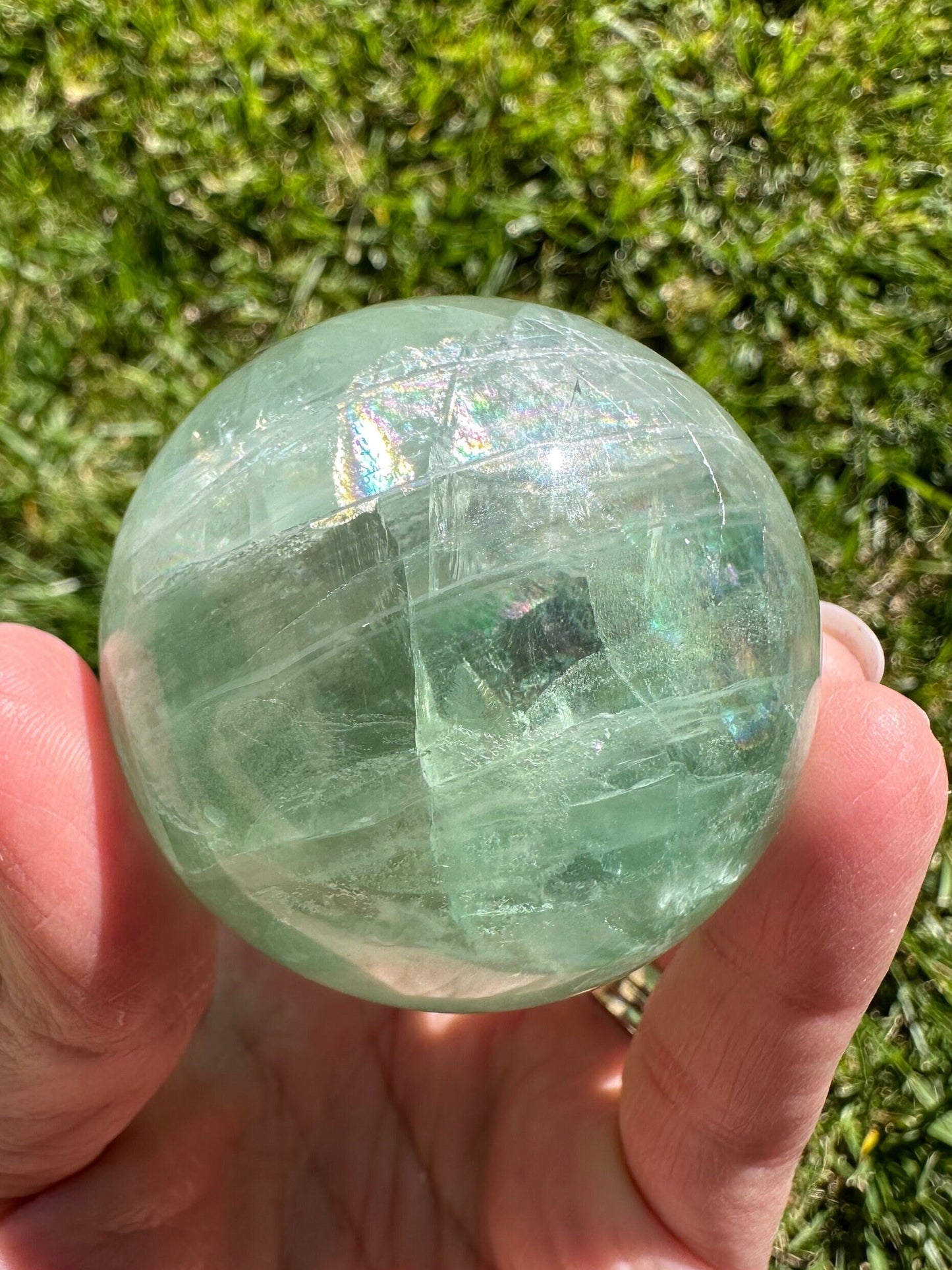 Translucent Green Flourite Sphere