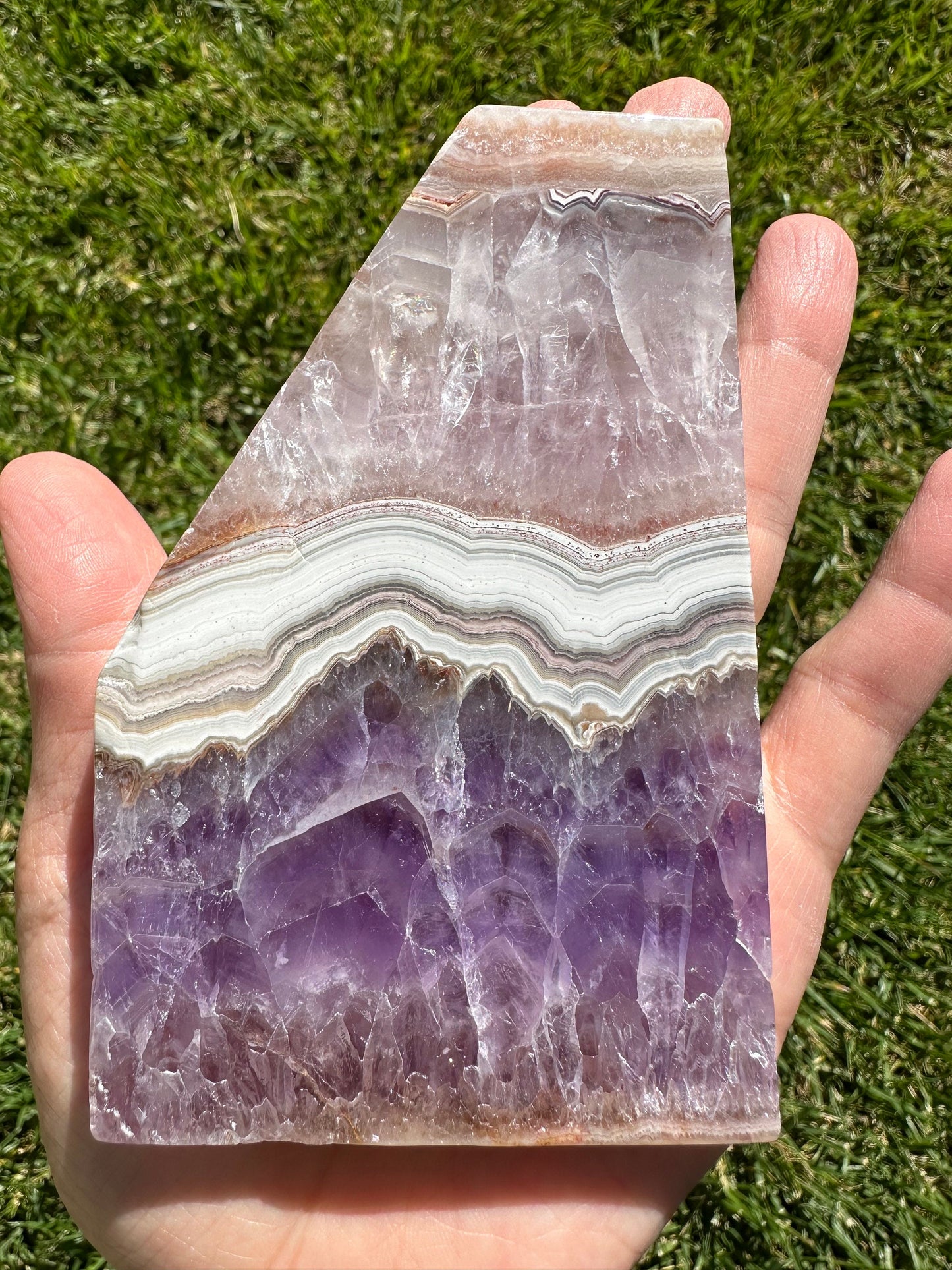 Crazy Lace Mexican Agate and Amethyst Slab/ Crazy Lace Agate Slab/ Pink Amethyst/ Purple Amethyst/ Quartz/ Rainbows/ Gemmy