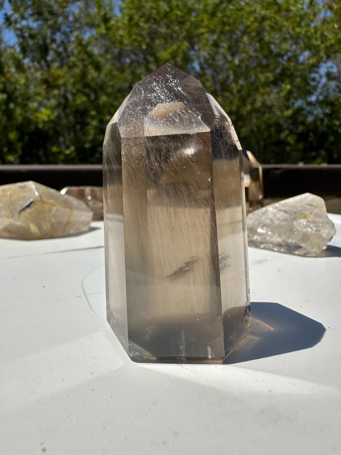 Silver Rutilated Smoky Quartz Rare Rutile Quartz High Quality