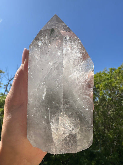 Lemurian Seed Phantom Quartz/ Grey Lemurian Quartz/ Black Phantom Quartz/ Rare Quartz/ High Grade Lemurian Tower