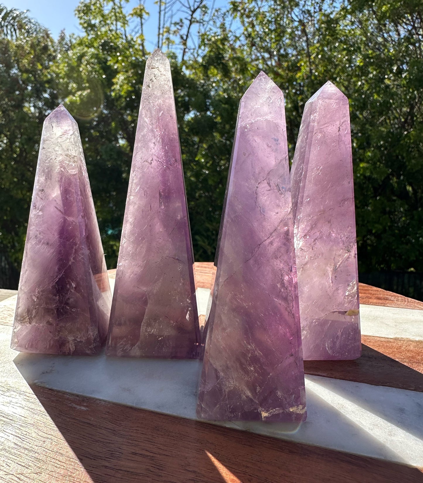 High grade Brazilian amethyst obelisk, amethyst point, amethyst tower, generator, dark purple amethyst, flashy gemmy rainbows