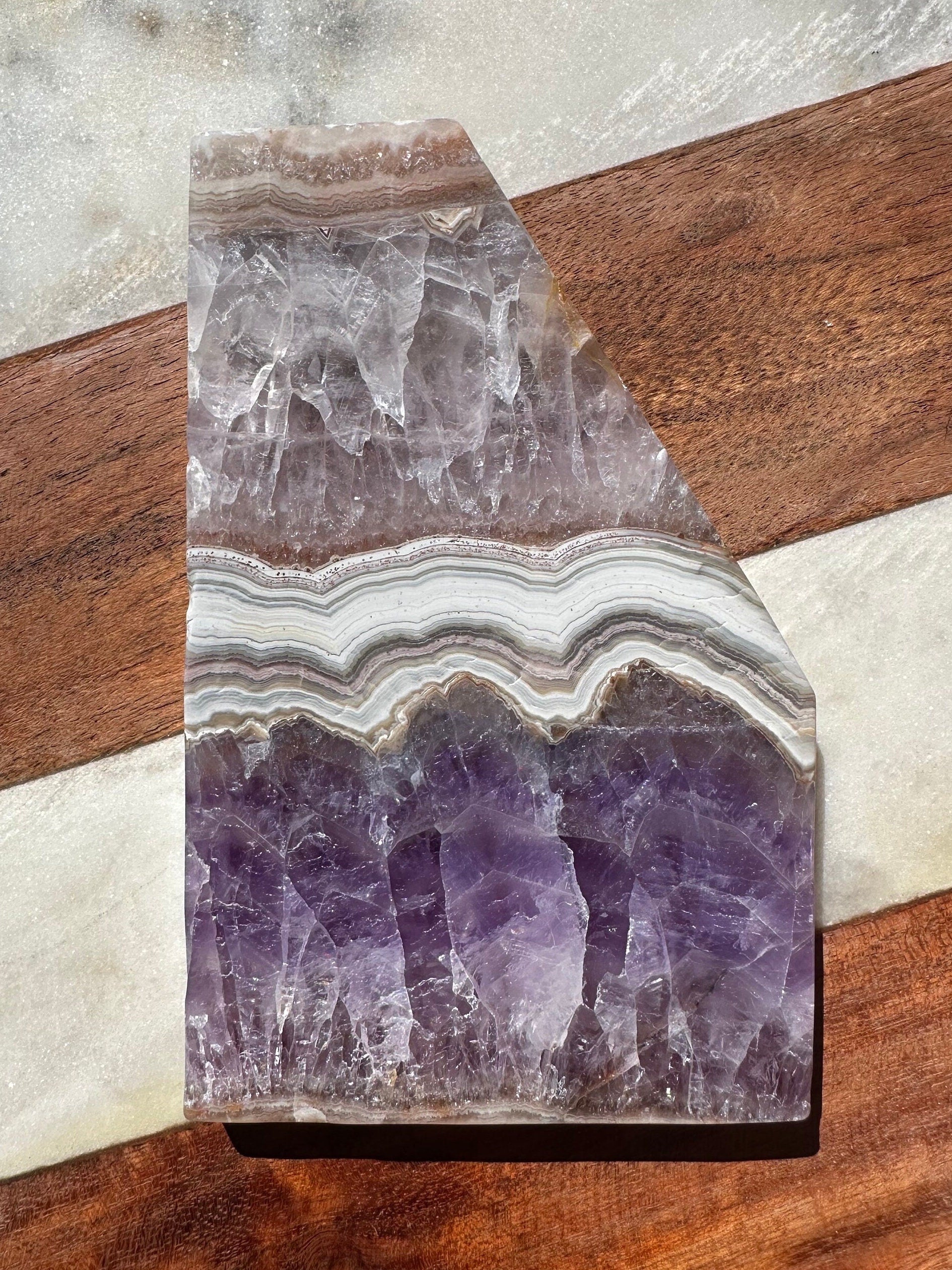 Crazy Lace Mexican Agate and Amethyst Slab/ Crazy Lace Agate Slab/ Pink Amethyst/ Purple Amethyst/ Quartz/ Rainbows/ Gemmy