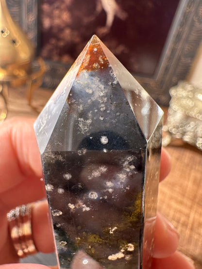 HQ Starry Sky Agate/ Chalcedony/ Agate Tower/ Rare Crystal