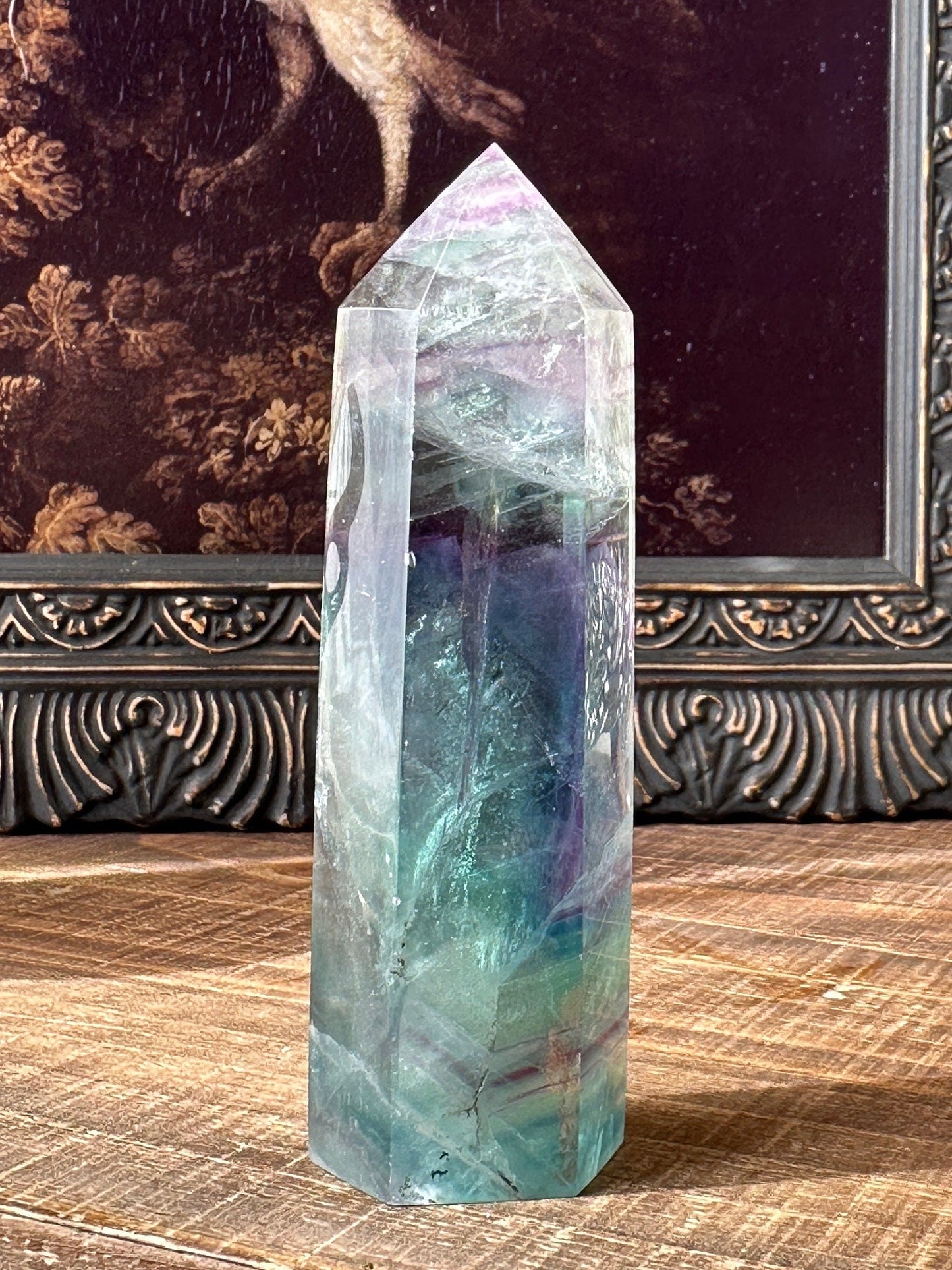 High quality rainbow fluorite tower/ rainbow fluorite / gemmy/ flashy / transparent