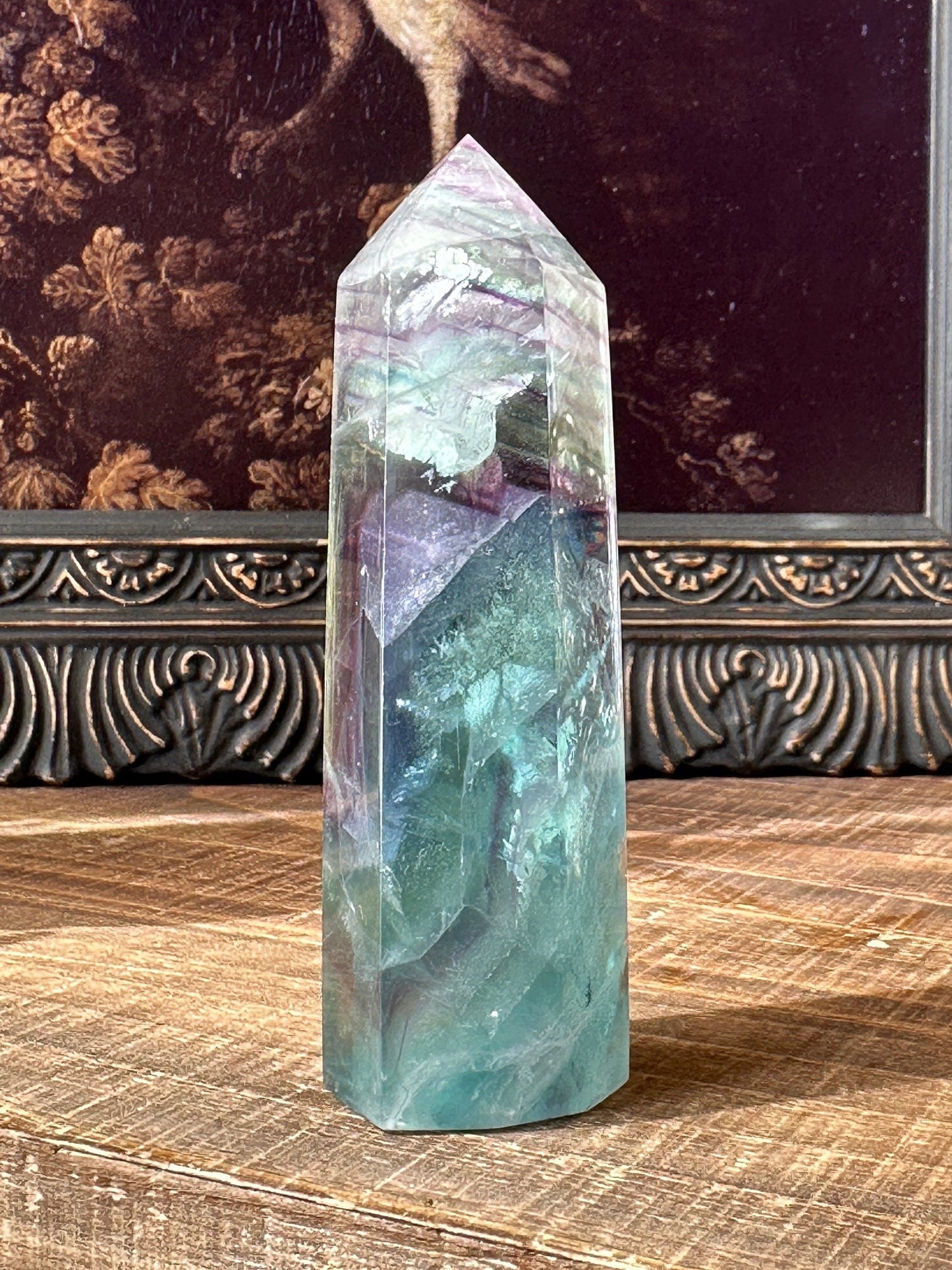 High quality rainbow fluorite tower/ rainbow fluorite / gemmy/ flashy / transparent