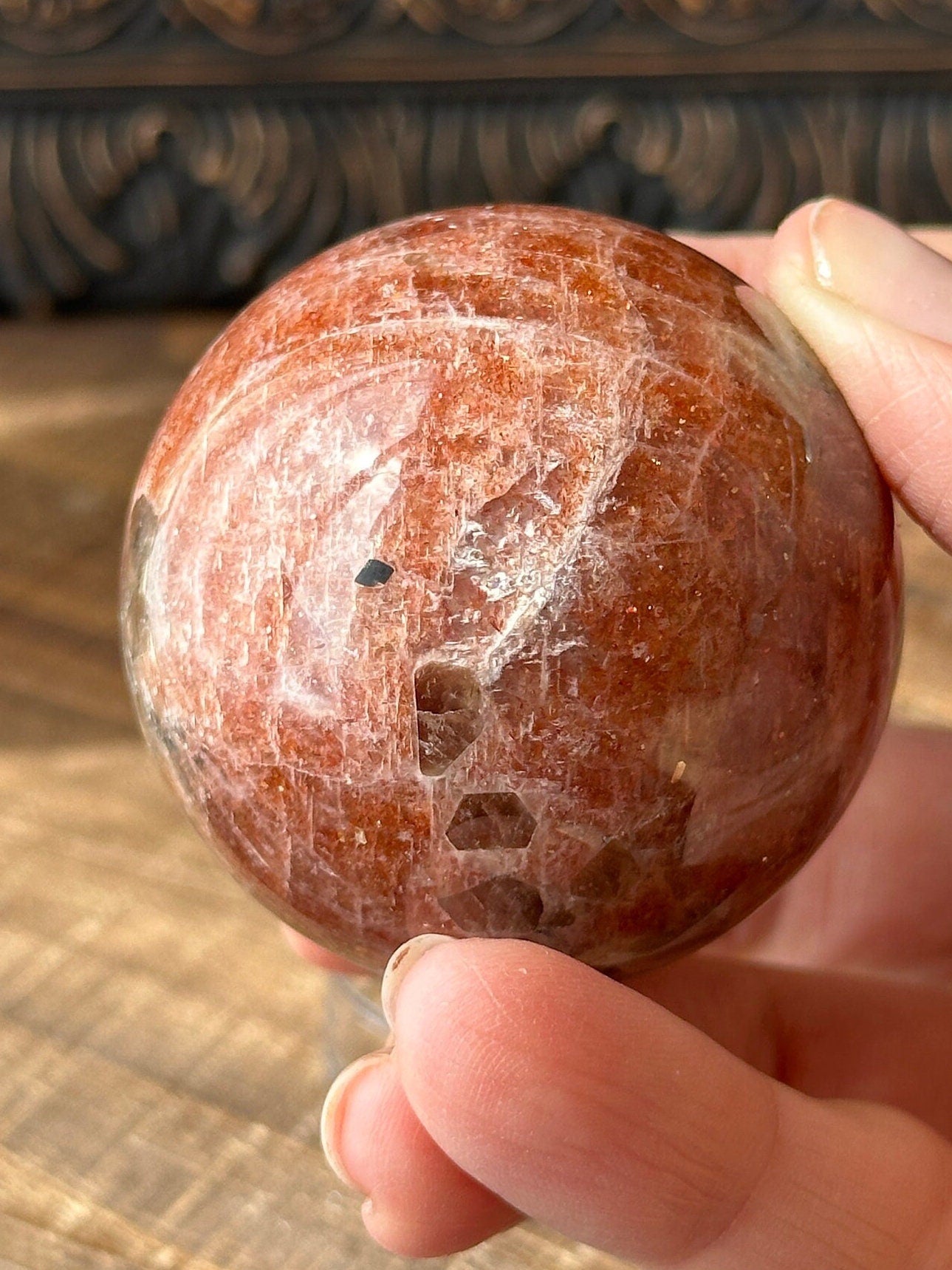 High Quality Sunstone Sphere Rainbow Sparkle Flashy