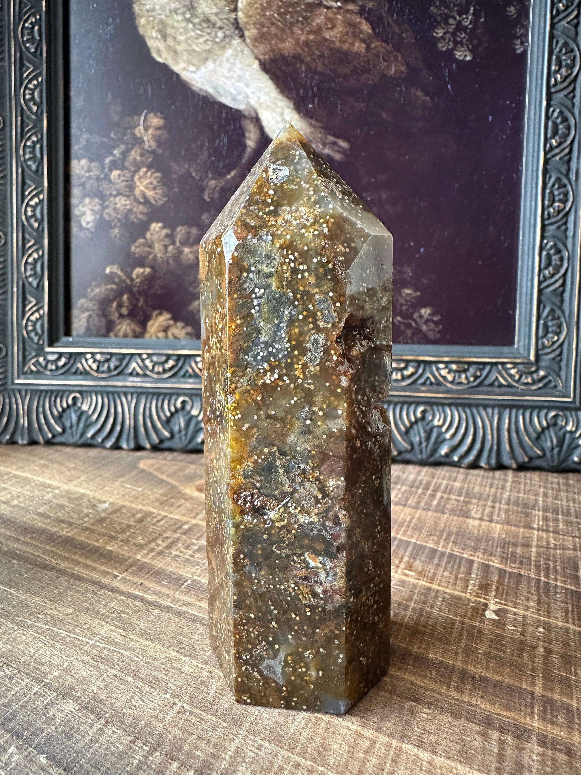 HQ Starry Sky Agate/ Chalcedony/ Agate Tower/ Rare Crystal