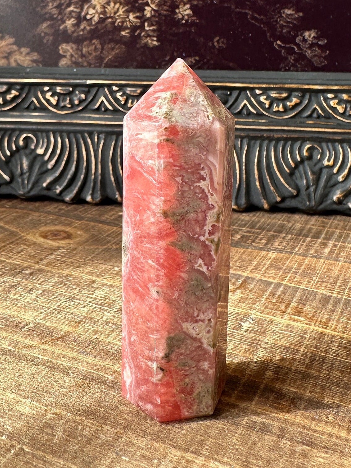 High quality Rhodochrosite Argentina, Saturated Raspberry, Gemmy, Crystal Tower, Flashy