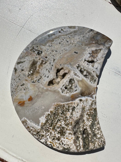 7th Vein Ocean Jasper Crescent Moon