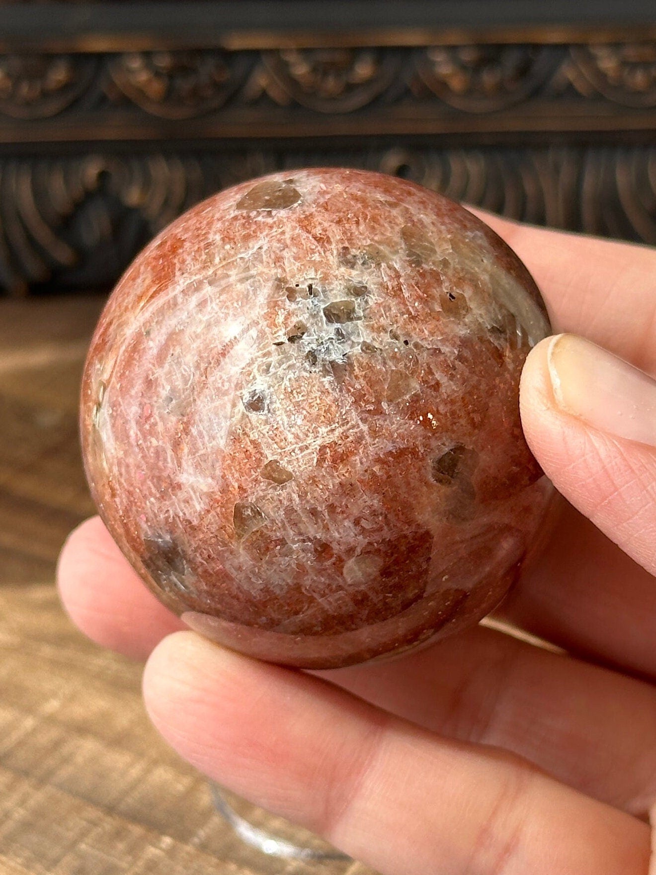 High Quality Sunstone Sphere Rainbow Sparkle Flashy