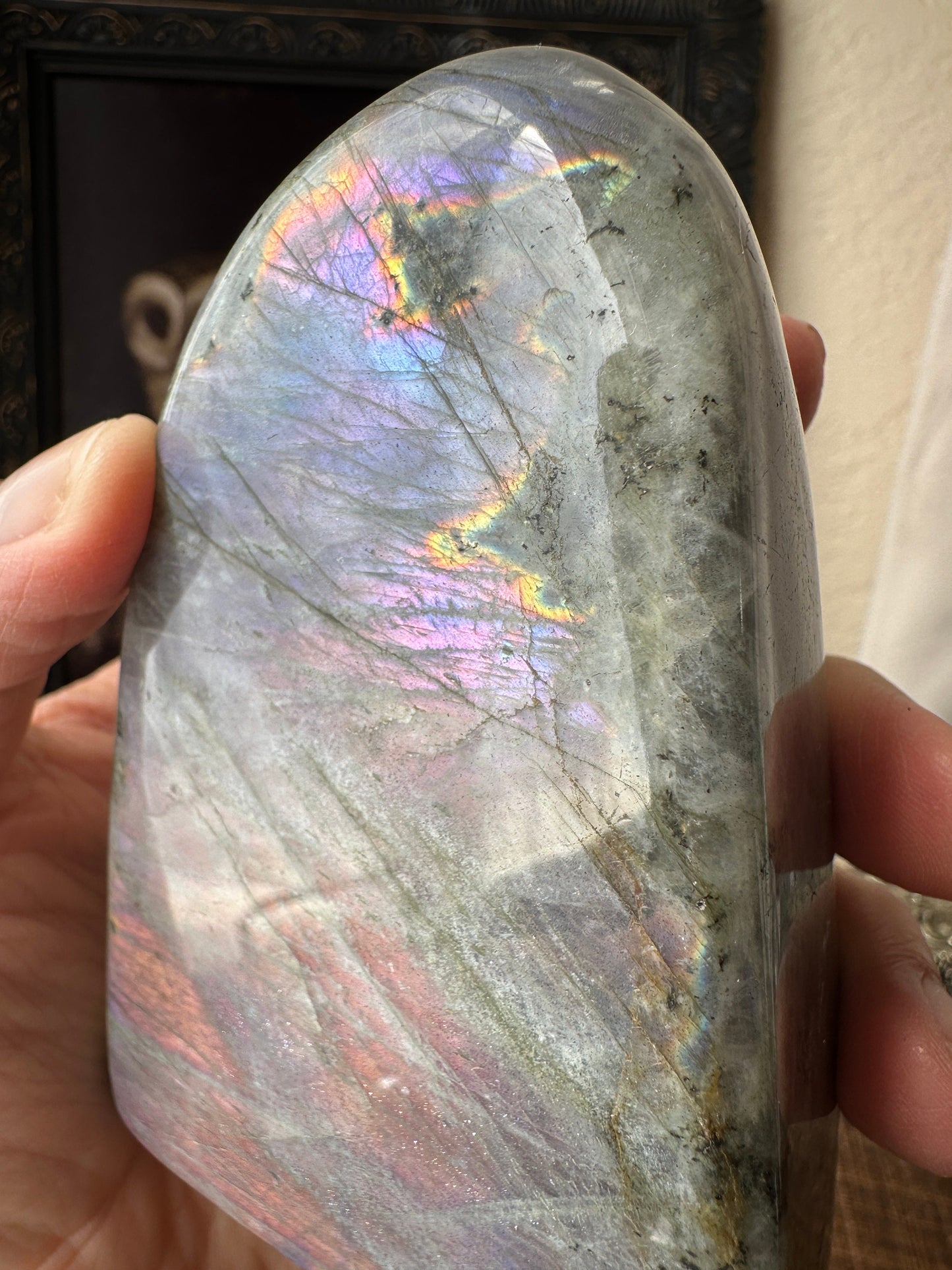 High Grade Labradorite Freeform Flashy Rainbow Flash Labradorite, Blue Green Purple Pink Golden Labradorite Sunset