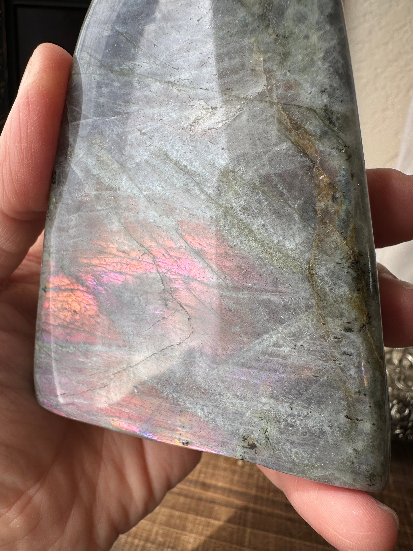 High Grade Labradorite Freeform Flashy Rainbow Flash Labradorite, Blue Green Purple Pink Golden Labradorite Sunset