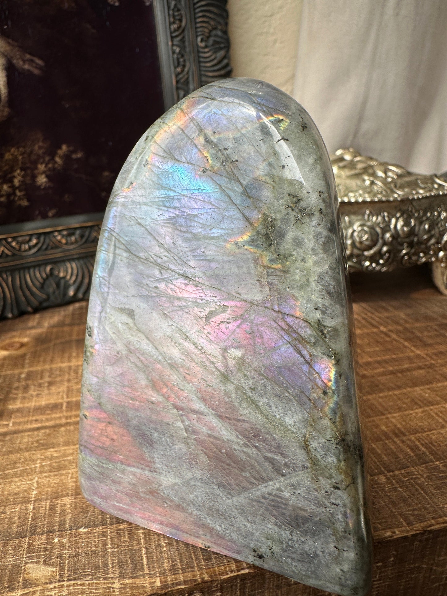High Grade Labradorite Freeform Flashy Rainbow Flash Labradorite, Blue Green Purple Pink Golden Labradorite Sunset