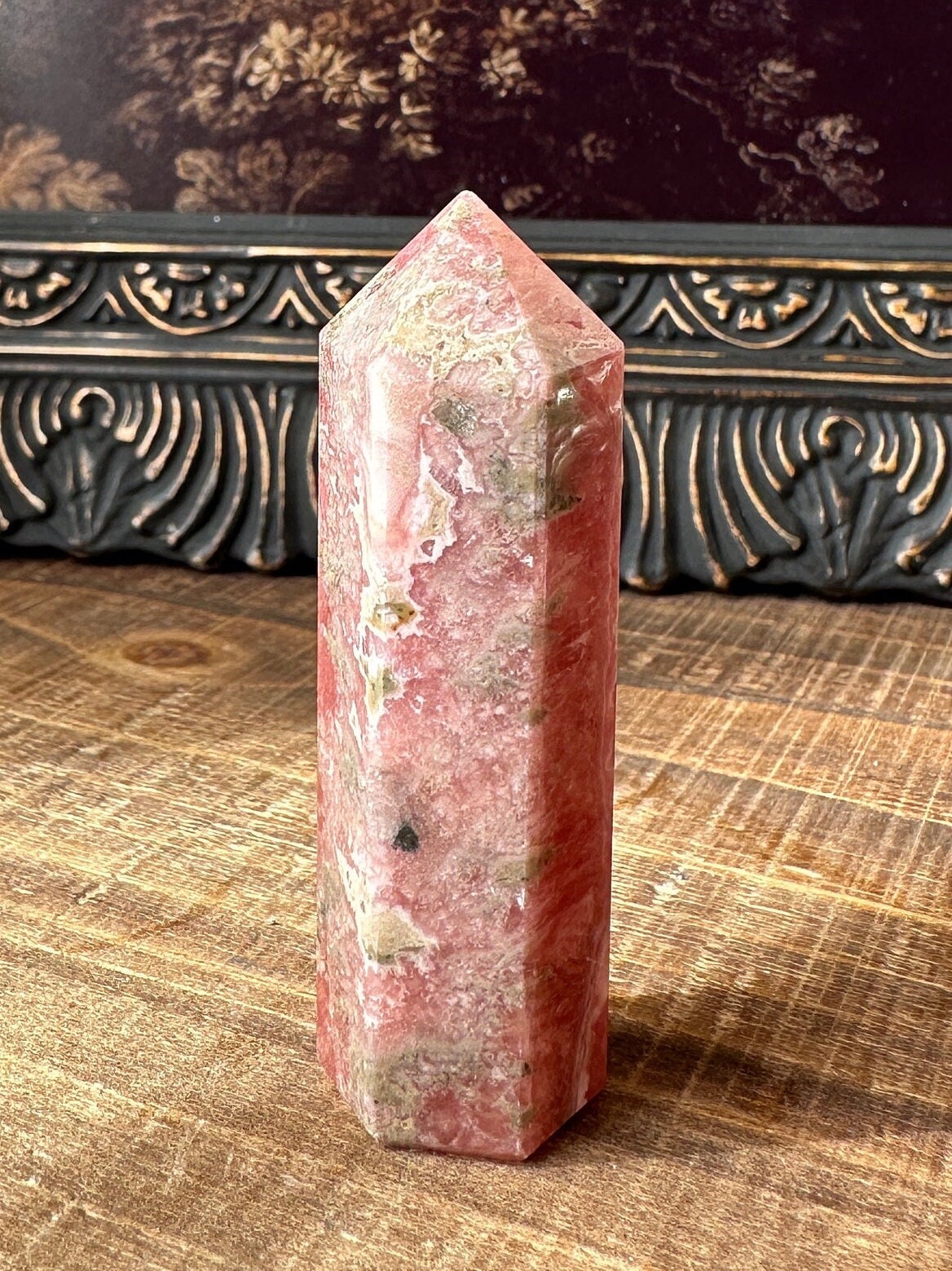 High quality Rhodochrosite Argentina, Saturated Raspberry, Gemmy, Crystal Tower, Flashy