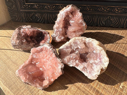 Raw AAA Grade High Quality Pink Amethyst Geode, Argentina, Pink Amethyst Cluster, Amethyst Flower, gemmy, high luster, high grade quartz