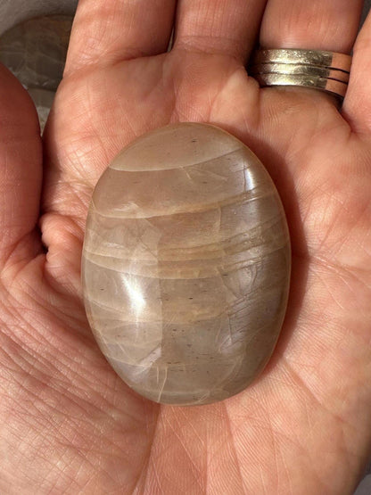 Peach Moonsrone Palm Stones Flashy