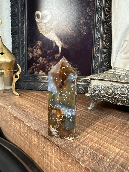 HQ Starry Sky Agate/ Chalcedony/ Agate Tower/ Rare Crystal