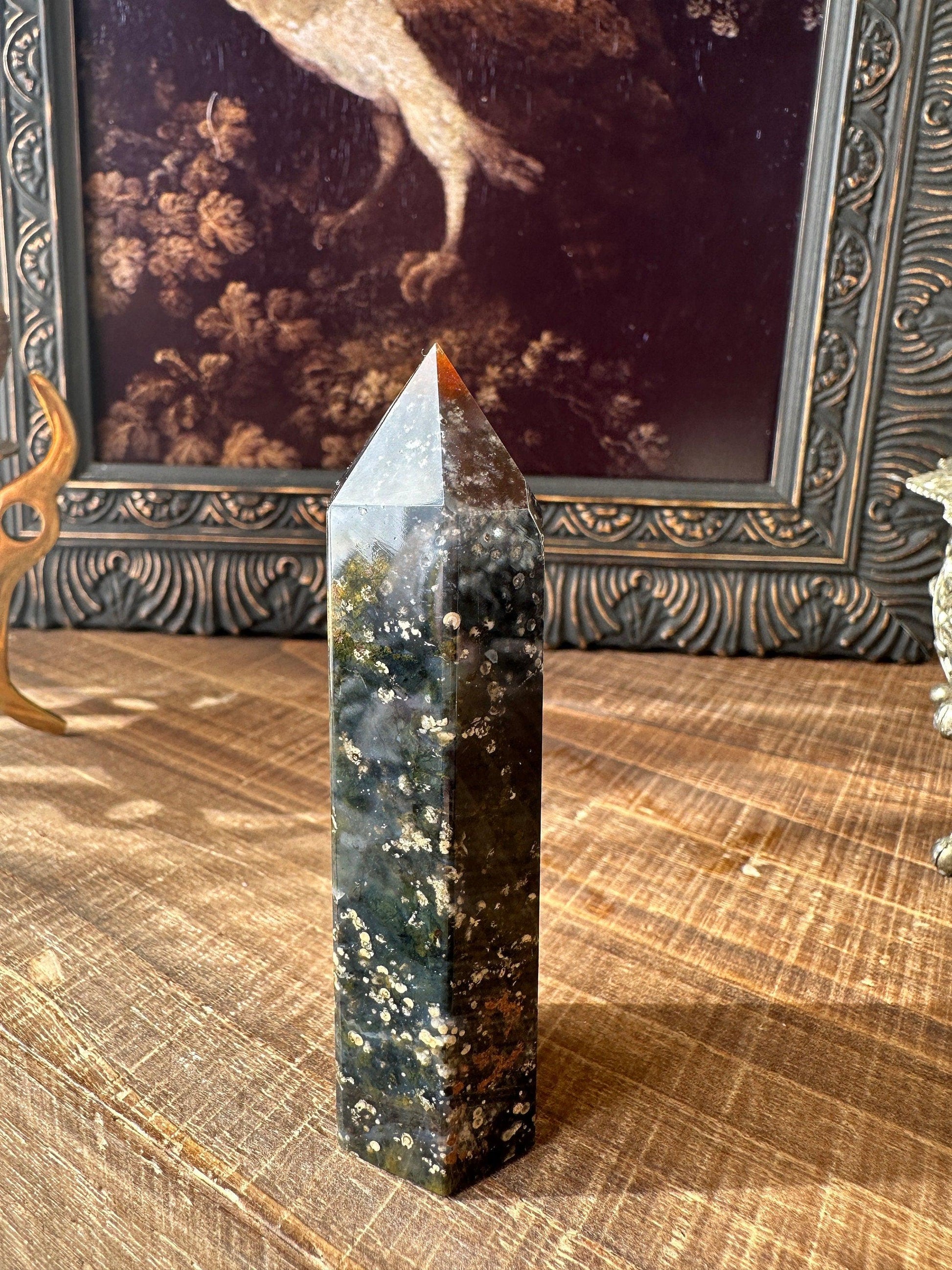 HQ Starry Sky Agate/ Chalcedony/ Agate Tower/ Rare Crystal