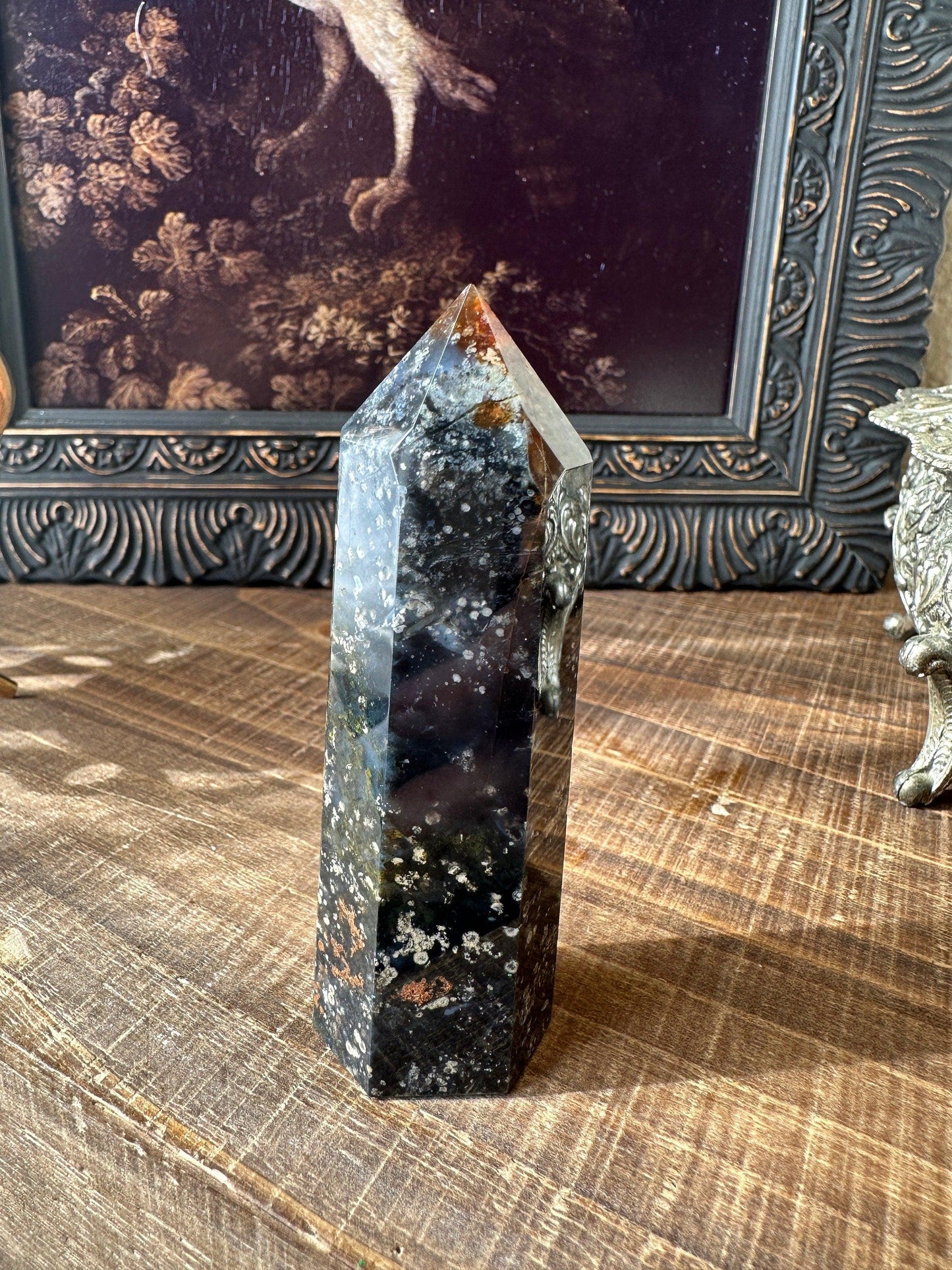 HQ Starry Sky Agate/ Chalcedony/ Agate Tower/ Rare Crystal