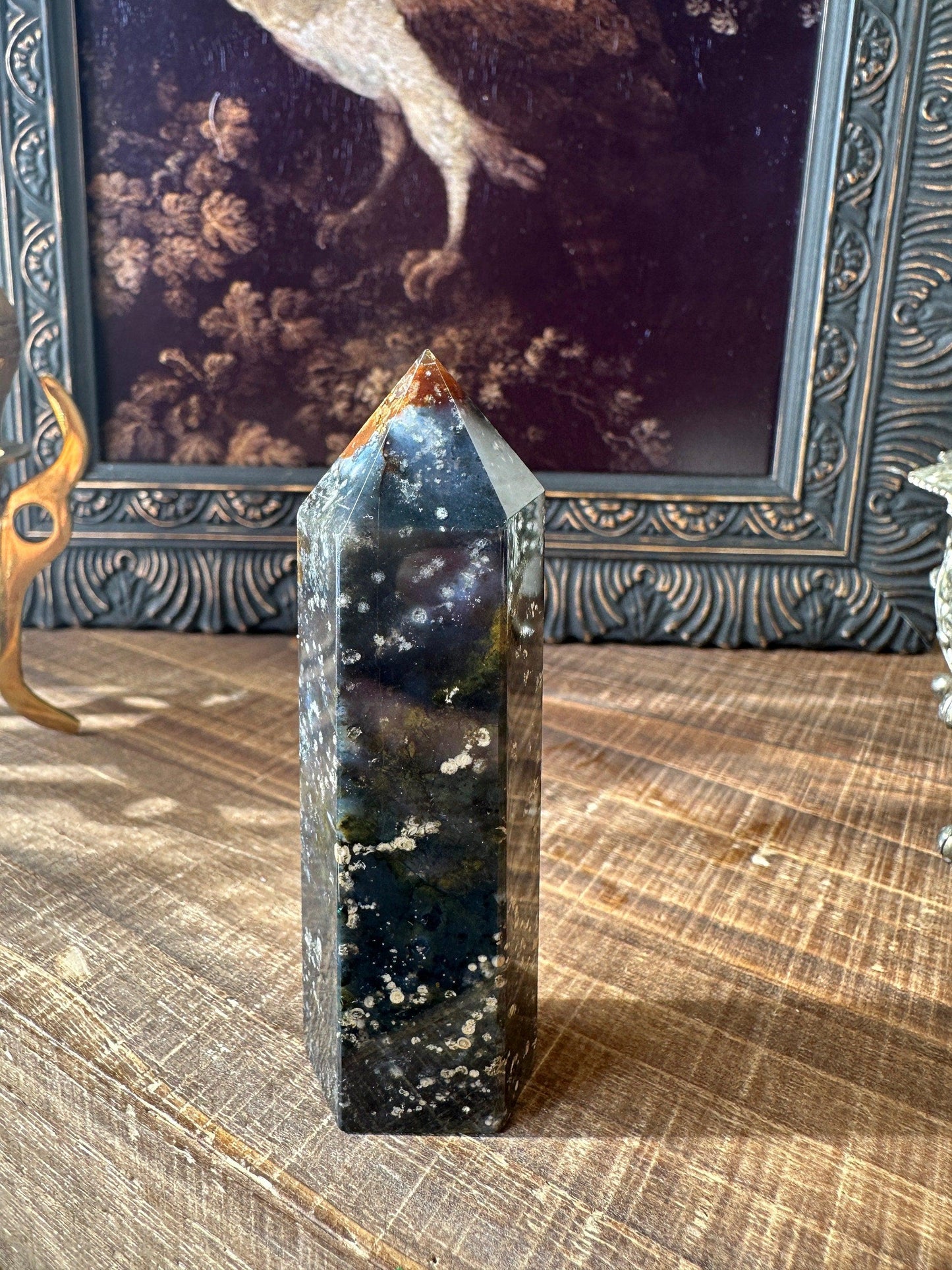 HQ Starry Sky Agate/ Chalcedony/ Agate Tower/ Rare Crystal