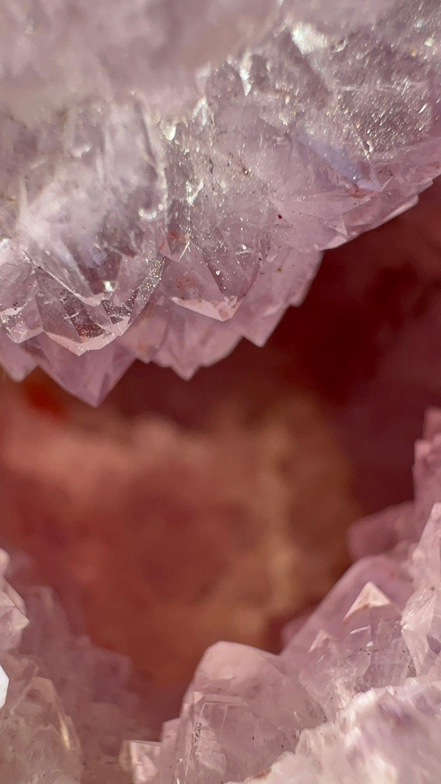 Flower agate sphere with druzy amethyst cave quartz gemmy