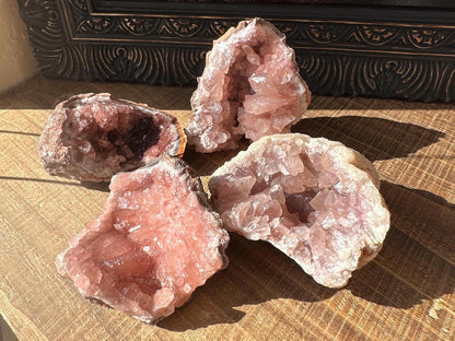 Raw AAA Grade High Quality Pink Amethyst Geode, Argentina, Pink Amethyst Cluster, Amethyst Flower, gemmy, high luster, high grade quartz