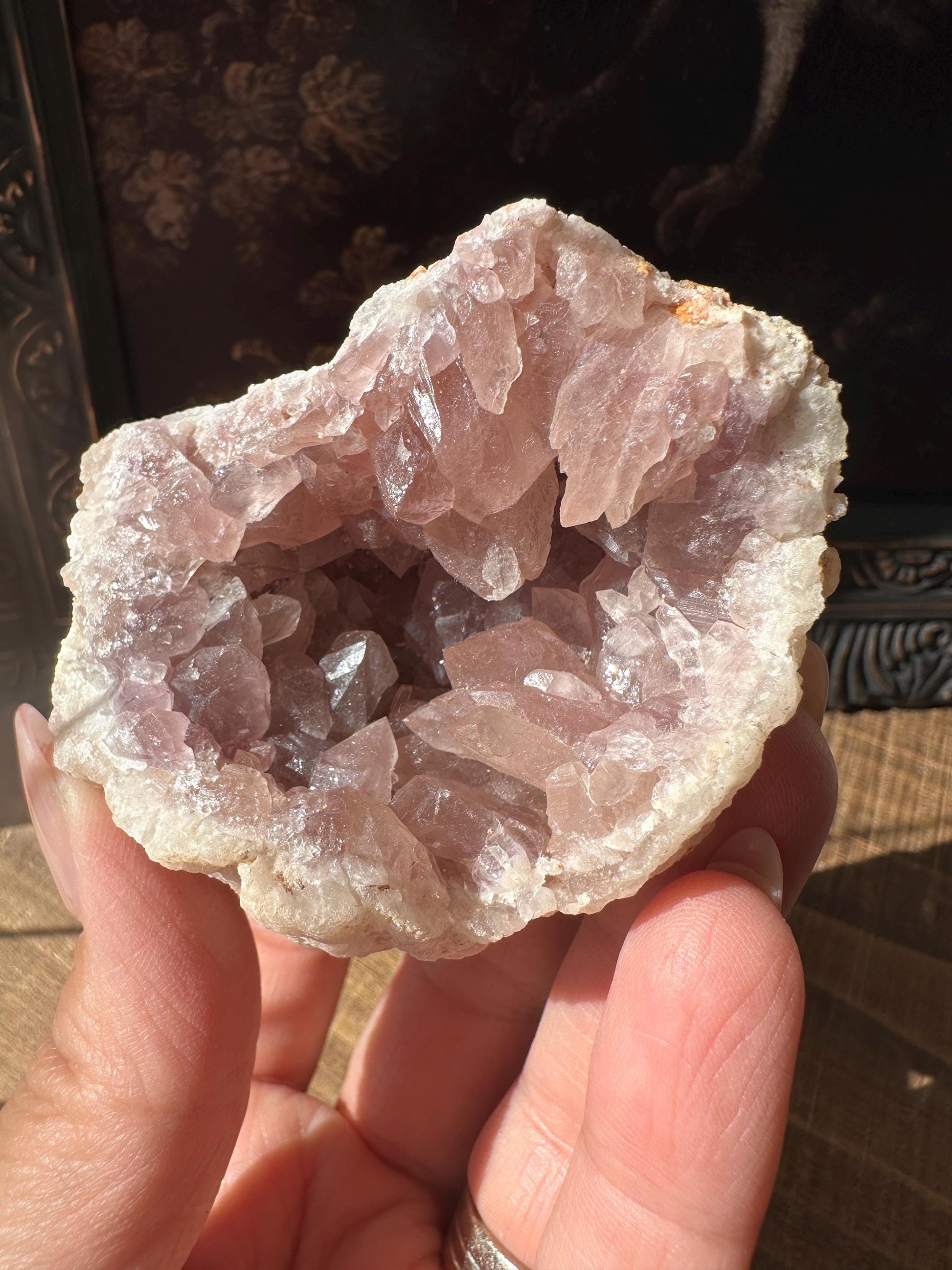 Raw AAA Grade High Quality Pink Amethyst Geode, Argentina, Pink Amethyst Cluster, lavender amethyst, gemmy, high luster, high grade quartz