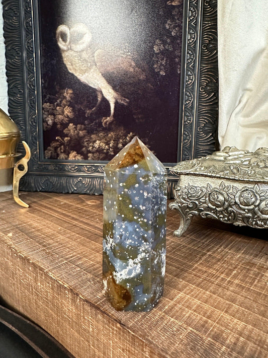 HQ Starry Sky Agate/ Chalcedony/ Agate Tower/ Rare Crystal