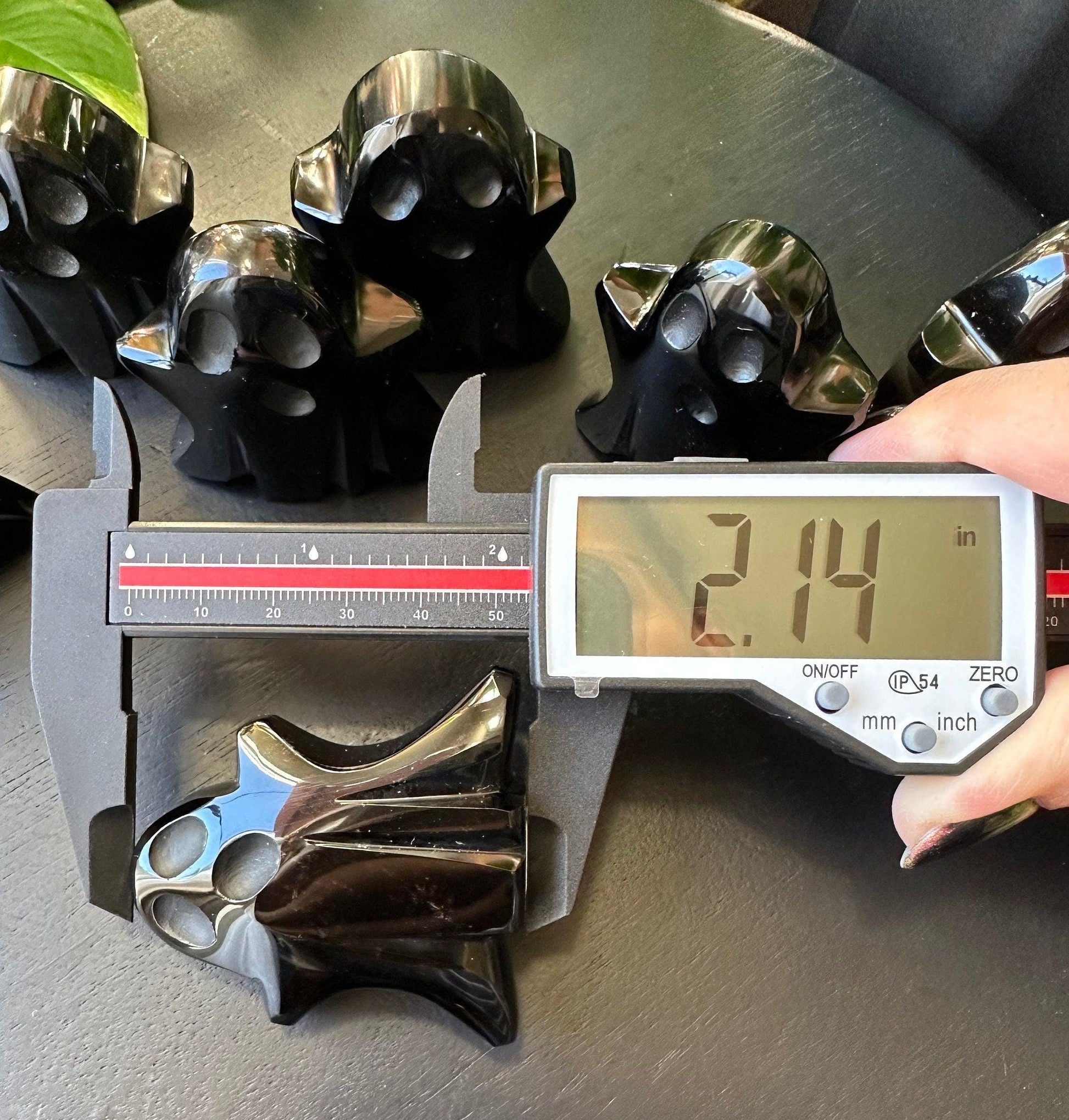 Obsidian Ghosts Halloween Black Obsidian Crystal Carving