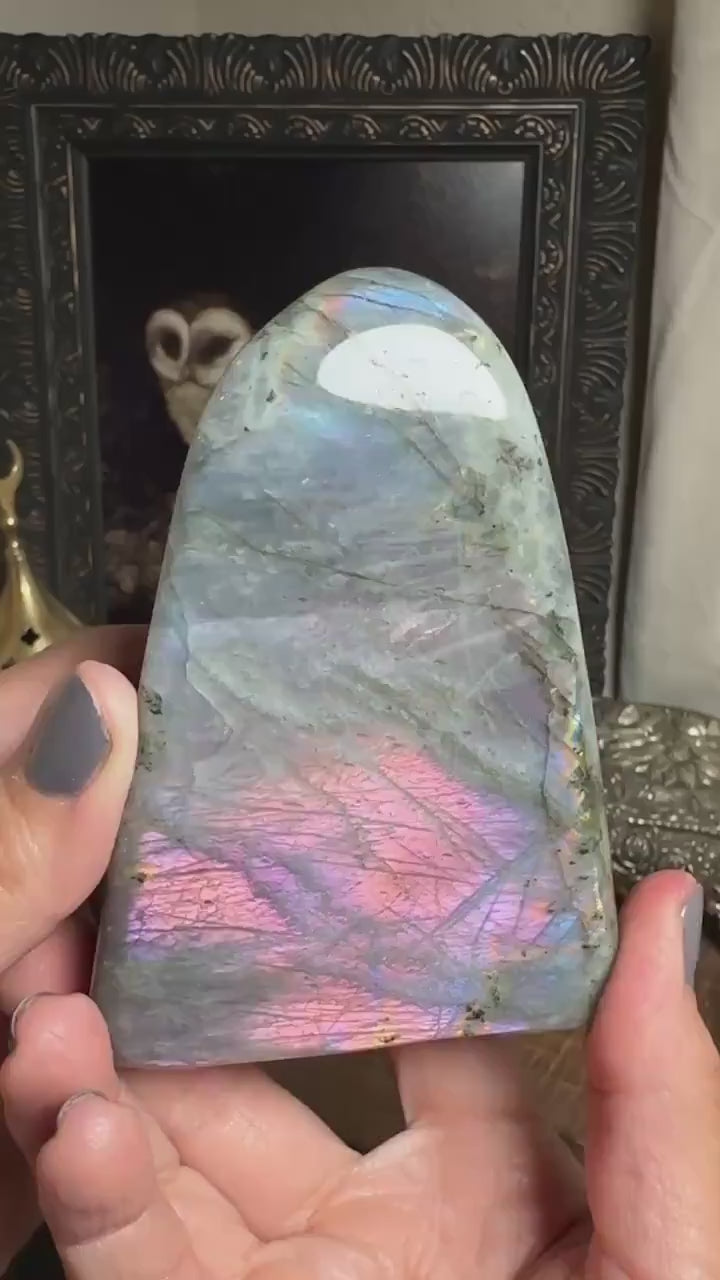 High Grade Labradorite Freeform Flashy Rainbow Flash Labradorite, Blue Green Purple Pink Golden Labradorite Sunset