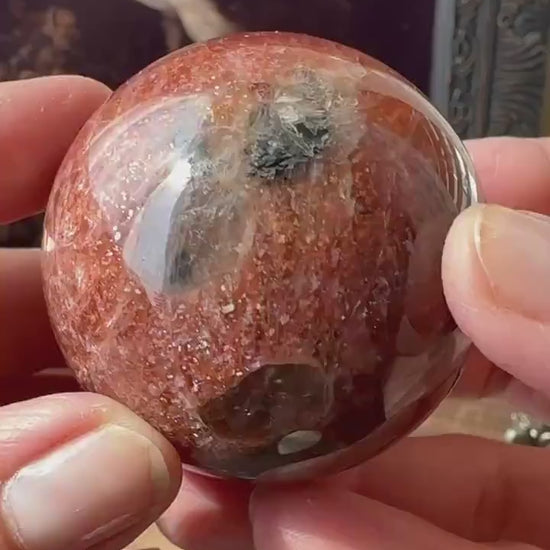 High Quality Sunstone Sphere Rainbow Sparkle Flashy
