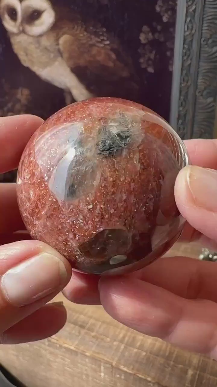 High Quality Sunstone Sphere Rainbow Sparkle Flashy