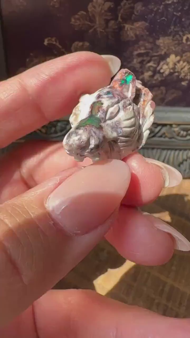 Cantera Opal Wolf, Mexican Jelly Opal, Opal in Matrix, High quality Mexican Cantara Opal, Cabochon Mexican Fire Opal, Jelly Opal, Water Opal