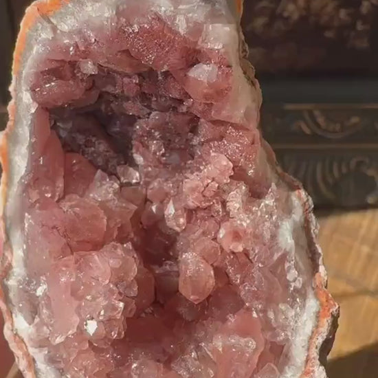 Raw AAA Grade High Quality Pink Amethyst Geode, Argentina, Pink Amethyst Cluster, Amethyst Flower, gemmy, high luster, high grade quartz